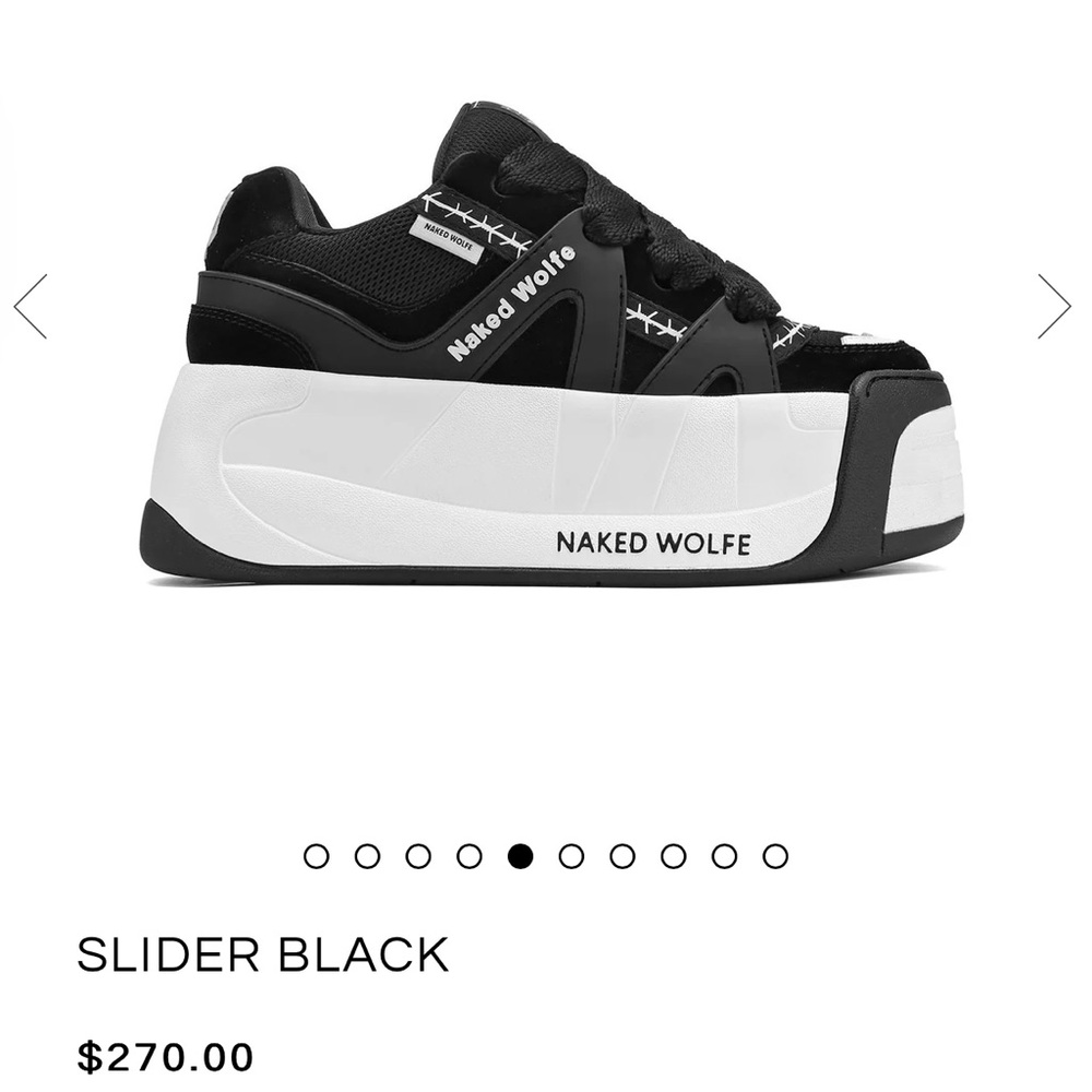 NAKED WOLFE NWOT SLIDER PLATFORM SNEAKER